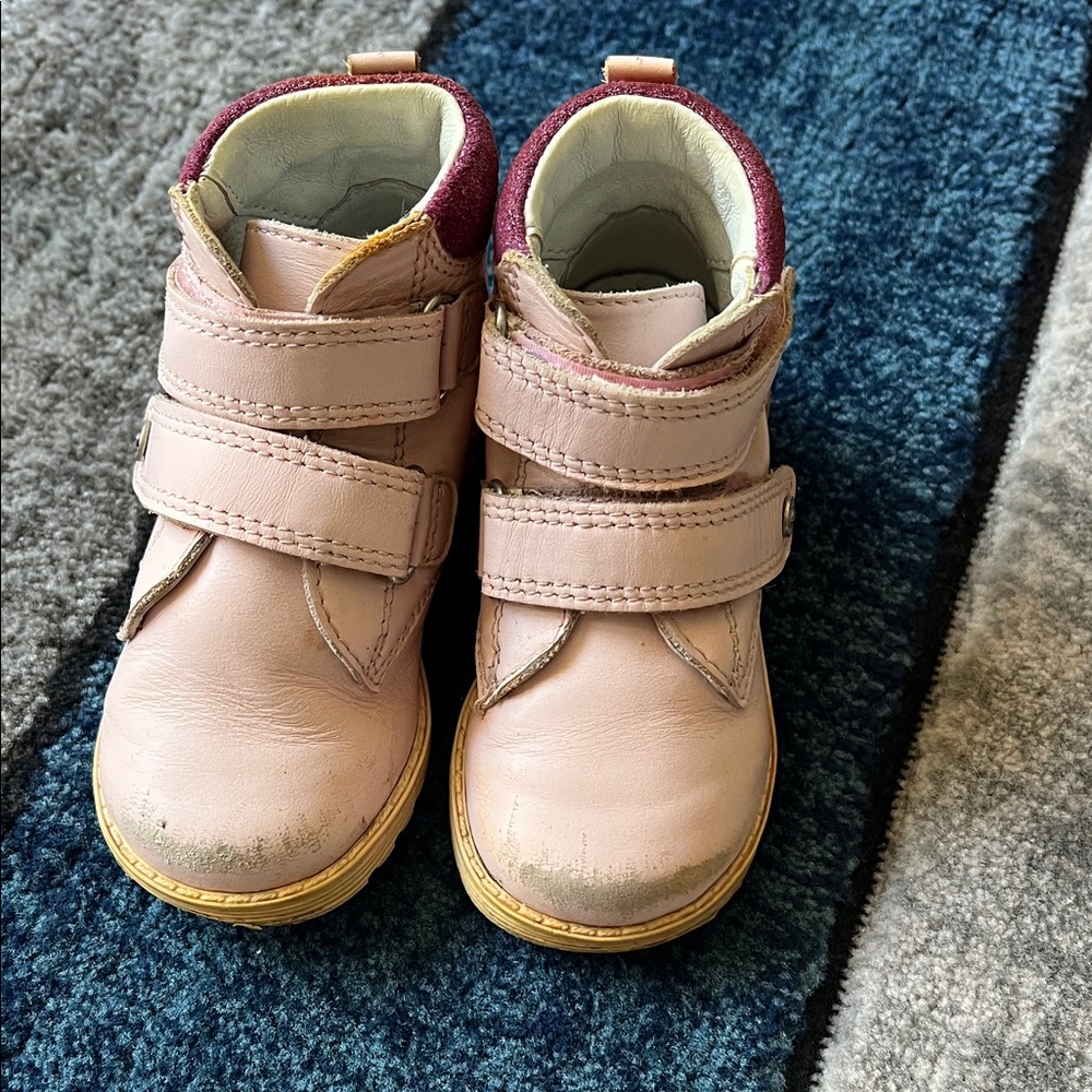 Chic Pink Kids Boots with Velcro Straps